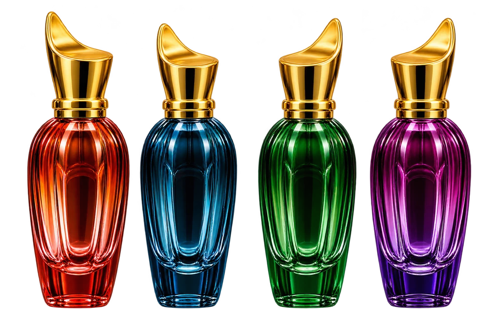 Frasco vacío modelo EP 50 ml, colores surtidos: ámbar, azul, verde y morado. No se puede elegir el color.